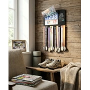 BLAUBECK Medal Hanger - Metal Display Holder for 36 Medals & 80 Race Bibs - Running, Triathlons, Marathons