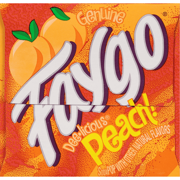Faygo Peach Soda Pop – 12 fl oz Cans, 8 Pack – Sweet Peach Flavored Soft Drink, Refreshing Carbonated Beverage
