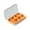 Orange, variant on Weekly Pill Organizer, Portable 7-Cell Round Pill Dispenser Vitamin Container, for Travel Out Going, Orange