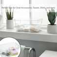 thumbnail image 5 of Simplify Small Lidded Plastic Storage Bin Basket with Handles, Clear, 5 of 10