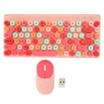 thumbnail image 1 of Clavier Coloré Souris Rétro Clavier Souris Touches Rondes Clavier Clavier et Souris Rétro Coloré Touches Rondes 86 Touches Clavier avec Souris 2.4G pour PC Ordinateur Portable, 1 of 7