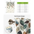 thumbnail image 6 of Teal Brown Botanical Tie Up Curtains for Kitchen Bathroom Bedroom Windows 45 Inch Length, Pastoral Fall Weeping Maple Leaf Balloon Drape Curtains Shade Rod Pocket Drapery Curtain Panel, 34"x45", 6 of 7