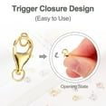 thumbnail image 4 of 9mm Lobster Clasp with Closed Jump Rings, 3 Set Lobster Claw Clasp, Gold Tone, 4 of 6