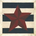 thumbnail image 2 of Shamp, Cindy 20x20 Black Ornate Wood Framed with Double Matting Museum Art Print Titled - Red Star, Blue Stripes, 2 of 4