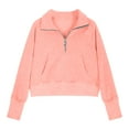 thumbnail image 6 of TAmten Girls Half Zip Sweatshirt Long Sleeve Pullover Crop Tops Kids Lightweight Fashion Winter Clothes(Pink,7-8 Years), 6 of 7