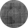 thumbnail image 1 of Ahgly Company Indoor Round Abstract Gray Modern Area Rugs, 4' Round, 1 of 4