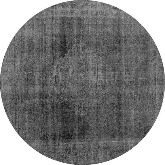 Ahgly Company Indoor Round Abstract Gray Modern Area Rugs, 4' Round
