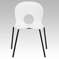 thumbnail image 4 of Flash Furniture Hercules Plastic Designer Back Stacking Chair in White, 4 of 5