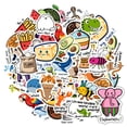 thumbnail image 6 of 35pcs Funny Animal Stickers Cute Kids Stickers Food PVC Stickers for Laptops Notebooks Phones, 6 of 9