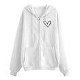 thumbnail image 2 of Womens Hoodie 2025 Long Sleeve Active Zip Up Hoodies with Pockets Streetwear Hooded Sweatshirt Hoodie Women Jacket, 2 of 3