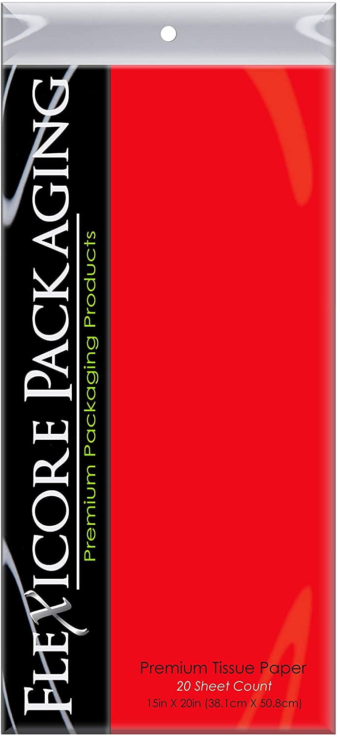 Flexicore Packaging Red Gift Wrap Tissue, (100 Rolls)