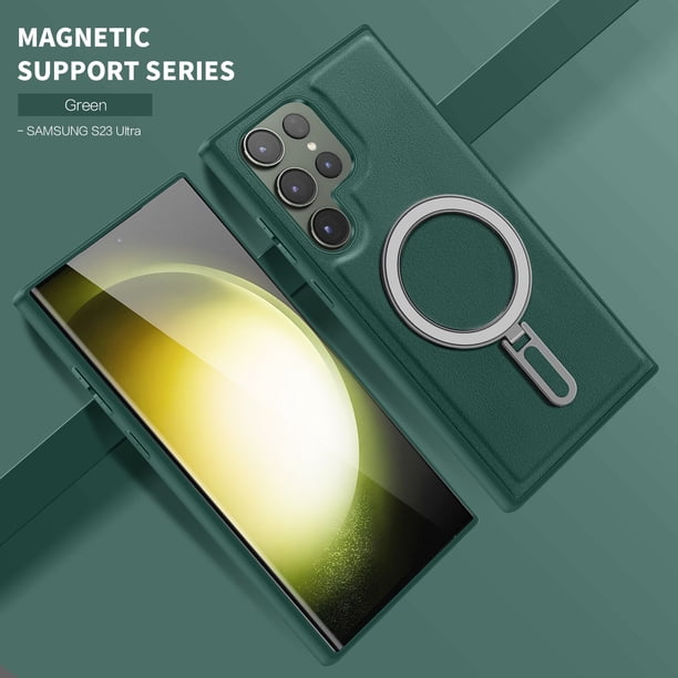 Funda de teléfono magnética para Samsung S23 Pro Ultra, soporte de Metal para iPhone 14, 13, 12, 11 Pro Max Plus, soporte de sensación esmerilada xuanjing unisex