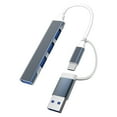 thumbnail image 1 of Type C to USB 3.0 Hub 4 Ports 4-in-1 Docking Station Ultra Slim USB Splitter Plug and Play Compatible with MacBook Pro/Air Surface Pro XPS PC Flash Drive, 1 of 7