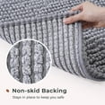 thumbnail image 5 of Chenille Bathroom Rugs Mat 32"x20", Non-Slip Bath Mat for Bathroom Floor & BathTub, Washable Shower Shag Bath Rugs, Soft Fluffy Thick Water Absorbent Microfiber Shower Mat, Gray Heather, 5 of 6