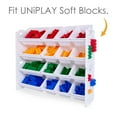thumbnail image 5 of UNiPLAY Toy Organizer With 16 Removable Storage Bins, Multi-Bin Organizer for Books, Building Blocks, School Materials, Toys with Baseplate Board Frame (White), 5 of 7