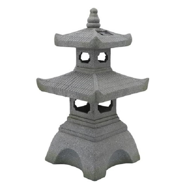 Sagebrook Home 16172 Sculptures de Phare en Résine de 26 Po avec Solar&44; Gris
