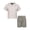 Gray/ Green, variant on Clothes Boys’ 2-Piece Linen-Tech Short Outfit Set – Includes Short Sleeve Button-Down Shirt & Shorts, Comfortable Everyday Clothing for Baby, Toddler & Big Boys Sizes (12M-14)