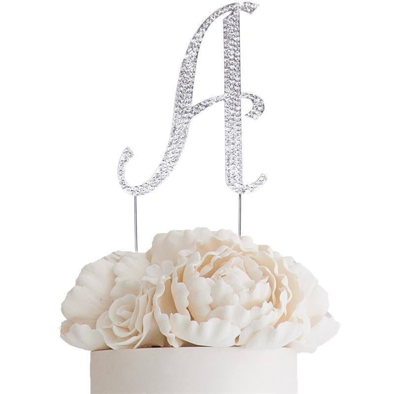 Efavormart 4.5&quot; Bedazzling Rhinestone Letter Cake Toppers