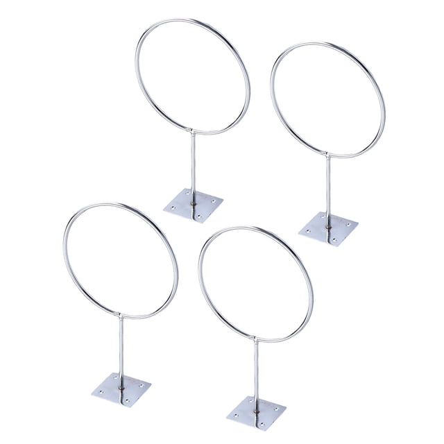 Soporte de pared de hierro para exhibir balones deportivos, 4 unidades, para baloncesto, fútbol, voleibol, ejercicio, balón medicinal (plateado)
