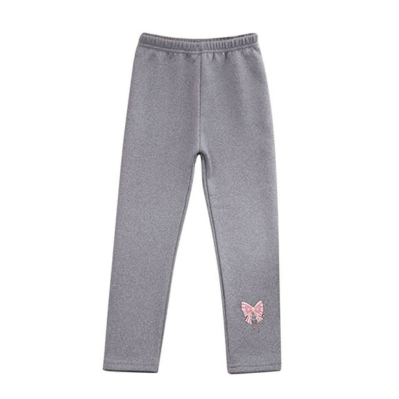 Hfolob Girl Pants Leggings Girls Lined Winter Leggings With Fleece Children High Waist Thermal Underwear Thick Leggings Warm Long Trousers For Everyday Use