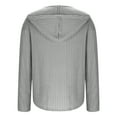 thumbnail image 6 of Women's V Neck Hoodies，pullover Tunic with Hood Sweatshirts, Fall Casual Daily Blouses, 6 of 7