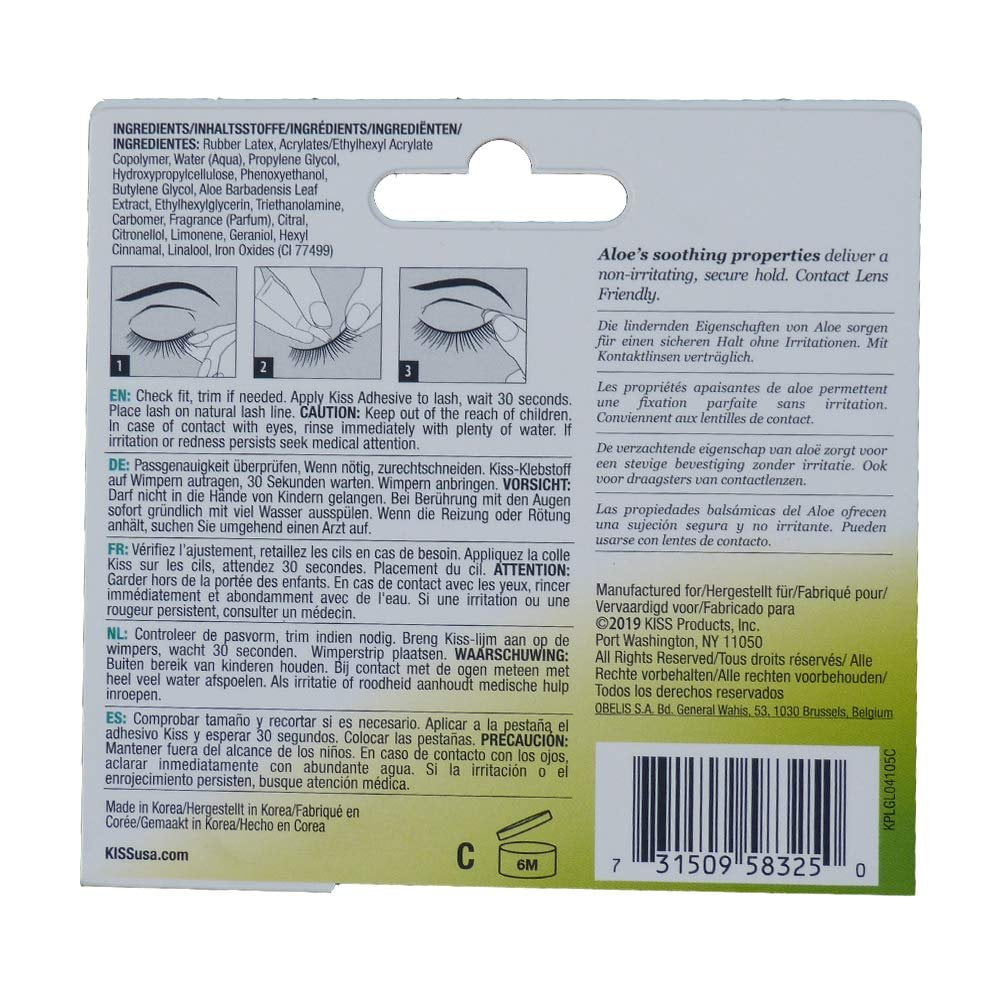 Kiss Strip Lash Adhesive - Black w/aloe