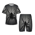 thumbnail image 1 of Balery Black Spiders Conjunto de Pijama Infantil de Manga Corta con Estampado – Ropa de Dormir de Algodón Suave-3X-Large, 1 of 6