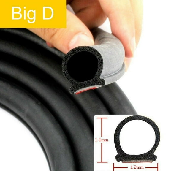 Universal Weatherstrip Big D-shape Car Door Rubber Weather Seal Hollow Strip