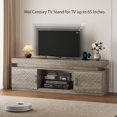 thumbnail image 4 of FANRAL Led TV Stand for Living Room,Bedroom TV Stand for 65 inch TV,Modern Entertainment Center,Wood TV Stand TV Cabinet with Power Outlet & Rgb Led Lights & Adjustable Glass Shelf,Gray, 4 of 9