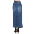 thumbnail image 3 of Fashion2Love Women's Juniors Long A-Line Stretch Denim Maxi Skirt, 3 of 7