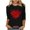Black, variant on ZHYou Valentine's Day T-Shirts for Women 3/4 Sleeve Valentine's Day Printed V-Neck Loose Fit Casual Soft Spring Summer Tops,Black,2XL