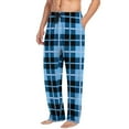 thumbnail image 3 of Txeol Mens Plaid Pajama Pants Lightweight Soft Pj Bottoms with Pockets Christmas Flannel Sleepwear Lounge Clothing,Blue,M, 3 of 7