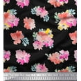 thumbnail image 1 of Soimoi Cotton Duck Fabric Flower Watercolor Print Sewing Fabric Yard 42 Inch Wide, 1 of 1