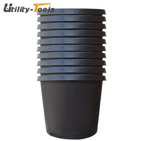 HeavyDuty Premium Plastic Nursery Plant Container Garden Planter Pot 15gal 10PCS