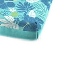 thumbnail image 2 of Jordan Manufacturing 72" x 23" Dumont Sprite Aqua Tropical and Gauze Sprite Aqua Crosshatch Reversible Rectangular Outdoor Chaise Lounge Cushion with Ties and Hanger Loop, 2 of 14
