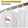thumbnail image 2 of Adjustable Curved Shower Rod, 42-72 inches Extra Wide Shower Curtain Rod, Rust proof, Premium Stainless Steel, Curved Shower Curtain Rod for Bathroom, Need to Drill, Silver, 2 of 4