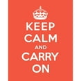 thumbnail image 2 of The British Ministry of Information 15x18 Gold Ornate Wood Framed with Double Matting Museum Art Print Titled - Keep Calm and Carry On - Tangerine, 2 of 4