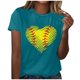 thumbnail image 1 of Blusa informal de manga corta con cuello redondo y estampado suelto de verano para mujer con estilo OAVQHLG3B Store  lin121212, 1 of 4