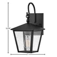 thumbnail image 3 of 14060BK Hinkley Lighting Huntersfield - 1 Light Small Outdoor Wall Lantern in Traditional Style - 7 Inches Wide by 13.75 Inches High-Black Finish, 3 of 6