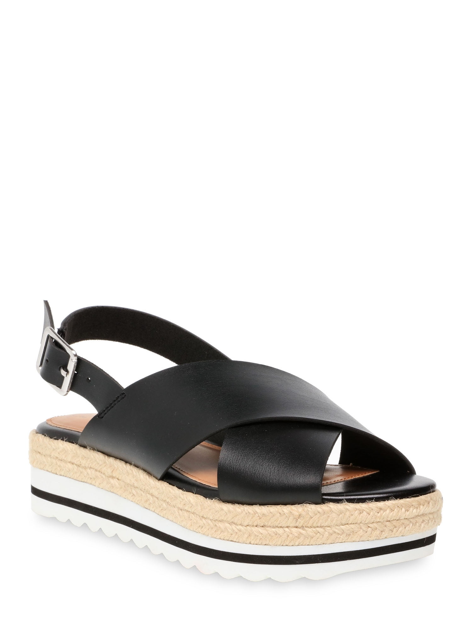 time and tru women's ankle strap espadrille flats
