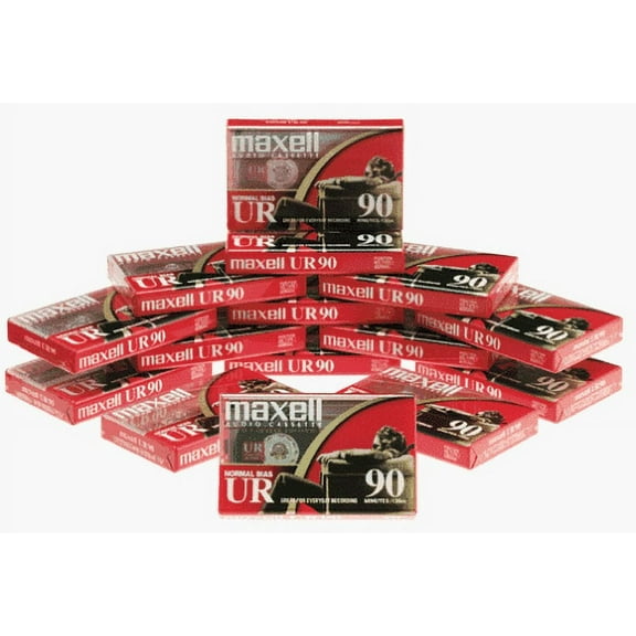 MAXELL NORMAL BIAS UR-90 (15-Pack) Standard Size Cassettes