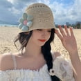 thumbnail image 5 of HOTYA Summer Straw Beach Hats For Women Floppy Uv for Protection for Sun Hats Foldable, 5 of 19