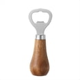 thumbnail image 2 of Abridor de de Cerveza de Acero Inoxidable con Manejar de Madera, Utensilios de Cocina, Regalo de Boda de Aniversario Plateado, 2 of 5