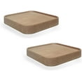 thumbnail image 1 of anaan Raft Floating Shelf Wood Round Wall Mounted Showcase Wall Shelf Hanging Planter Storage Wooden Shelf for Plants Photo Candle Invisible Wall Decoration Design Set of 2 (Square 4.7 inch), 1 of 7