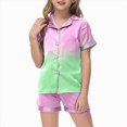 thumbnail image 5 of TOWED22 Girls Pajamas Set 2 Pcs Stretch Soft Pjs Loungewear Button-Down Sleepwear for kids,8-9 Y, 5 of 5