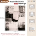 thumbnail image 5 of Bleum Cade 8x10 Large Area Rugs for Living Room, Modern Abstract Washable Rugs Non Slip, Bedroom Rug Soft Stain Resistant, Indoor Rugs Low Pile Carpet for Dining Room,Brown, 5 of 10