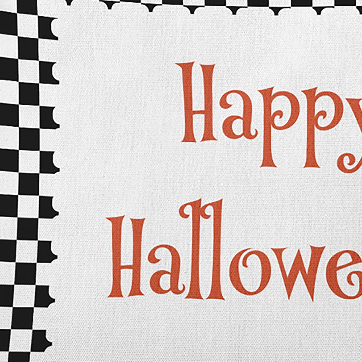 20" x 20" Simply Daisy Halloween Happy Halloween Checks Polyester Indoor/Outdoor Pillow, Black Qty 1
