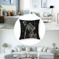 thumbnail image 5 of nygtbtfer Halloween Skull Pillow Square Decor Black Skeleton Rowing A Boat Decoration Throw Pillow Case Cushion Cover for Kitchen Sofa White, 5 of 7