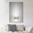 thumbnail image 6 of White Lotus Flower Canvas Wall Art Zen Decor for Bedroom Abstract Picture Print Painting,Framed Artwork for Living Room,Office 12"Wx18"L, 6 of 6