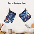 thumbnail image 6 of Gaeub Cute Fish Flower Couple Print Oven Mitts and Pot Holders Sets of 2,Heat Resistant Pad,Cooking Gloves, for Baking BBQ Home Decor, 6 of 7